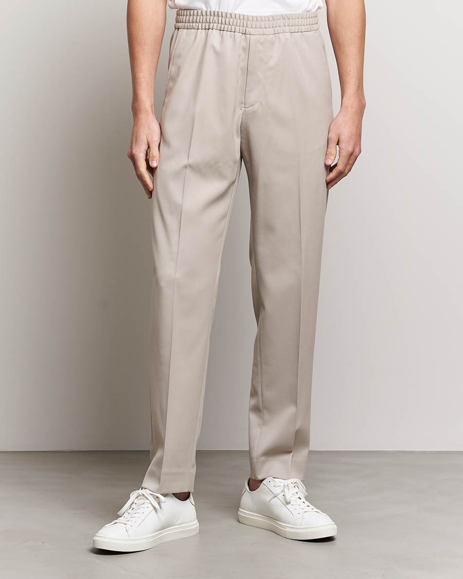 Herr | Byxor | Filippa K | Relaxed Terry Wool Trousers Grey Beige