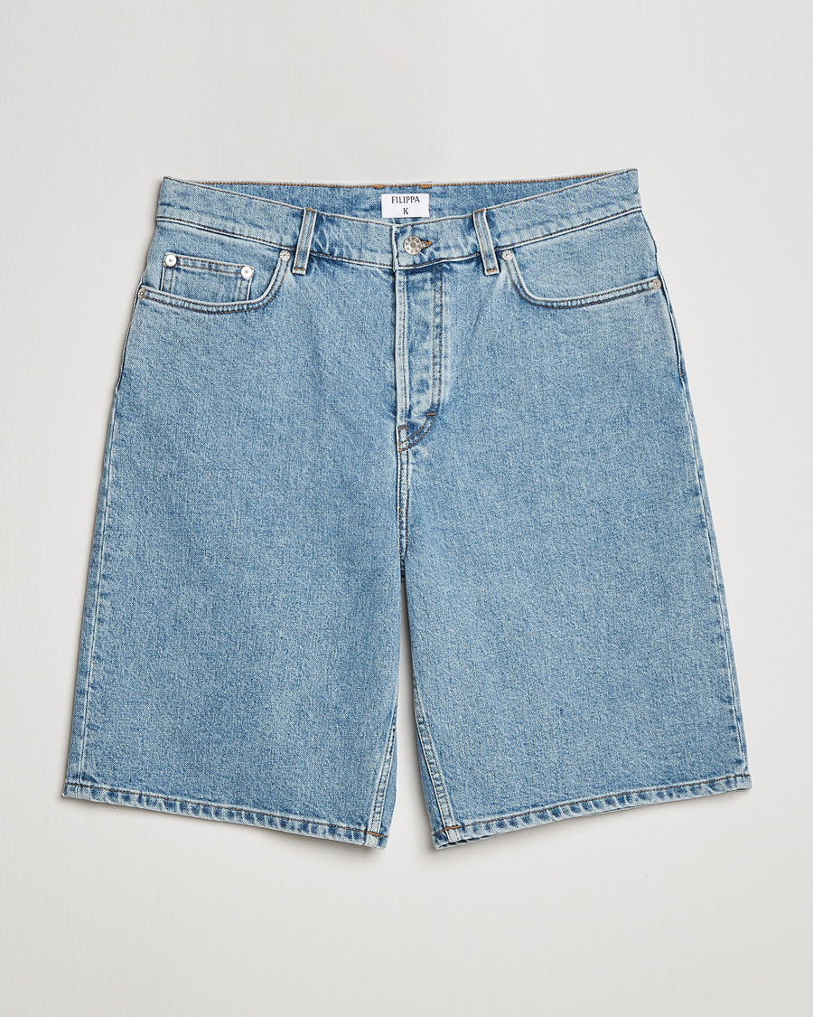 Herr | Shorts | Filippa K | Bermuda Denim Shorts Allover Stone