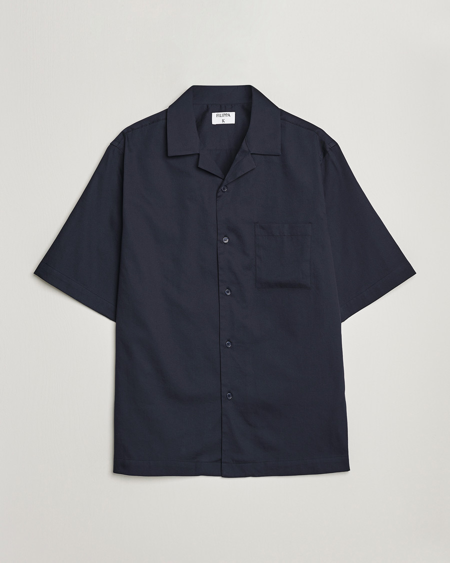 Herr | Skjortor | Filippa K | Lounge Short Sleeve Shirt Night Blue