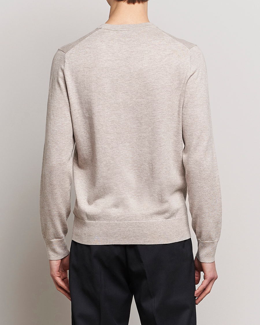 Herr | Tröjor | Filippa K | Cotton Merino Sweater Beige Melange