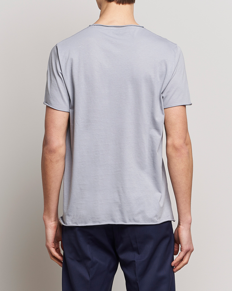 Herr | T-Shirts | Filippa K | Roll Neck Crew Neck Tee Fog Blue