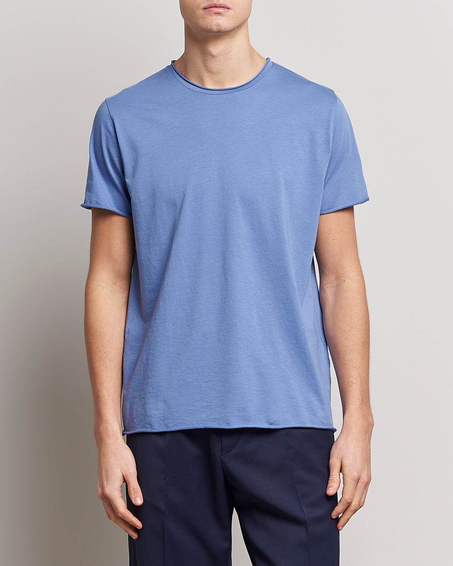 Herr | Filippa K | Filippa K | Roll Neck Crew Neck Tee Coral Blue