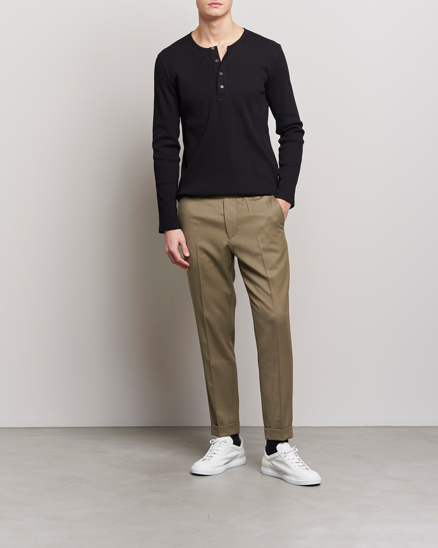 Herr | Tröjor | Filippa K | Rib Henley Black