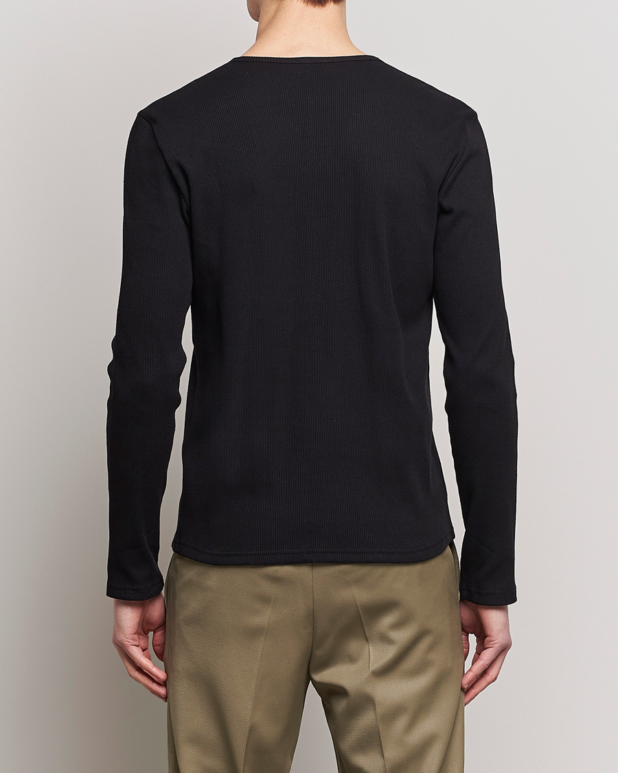 Herr | Tröjor | Filippa K | Rib Henley Black
