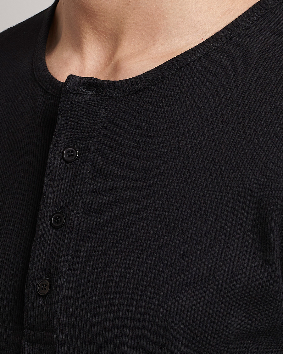 Herr | Tröjor | Filippa K | Rib Henley Black
