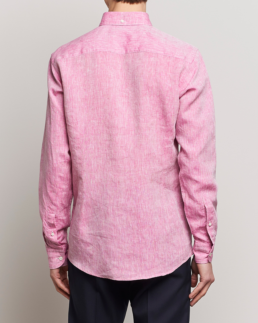 Herr | Skjortor | Eton | Slim Fit Linen Shirt Pink