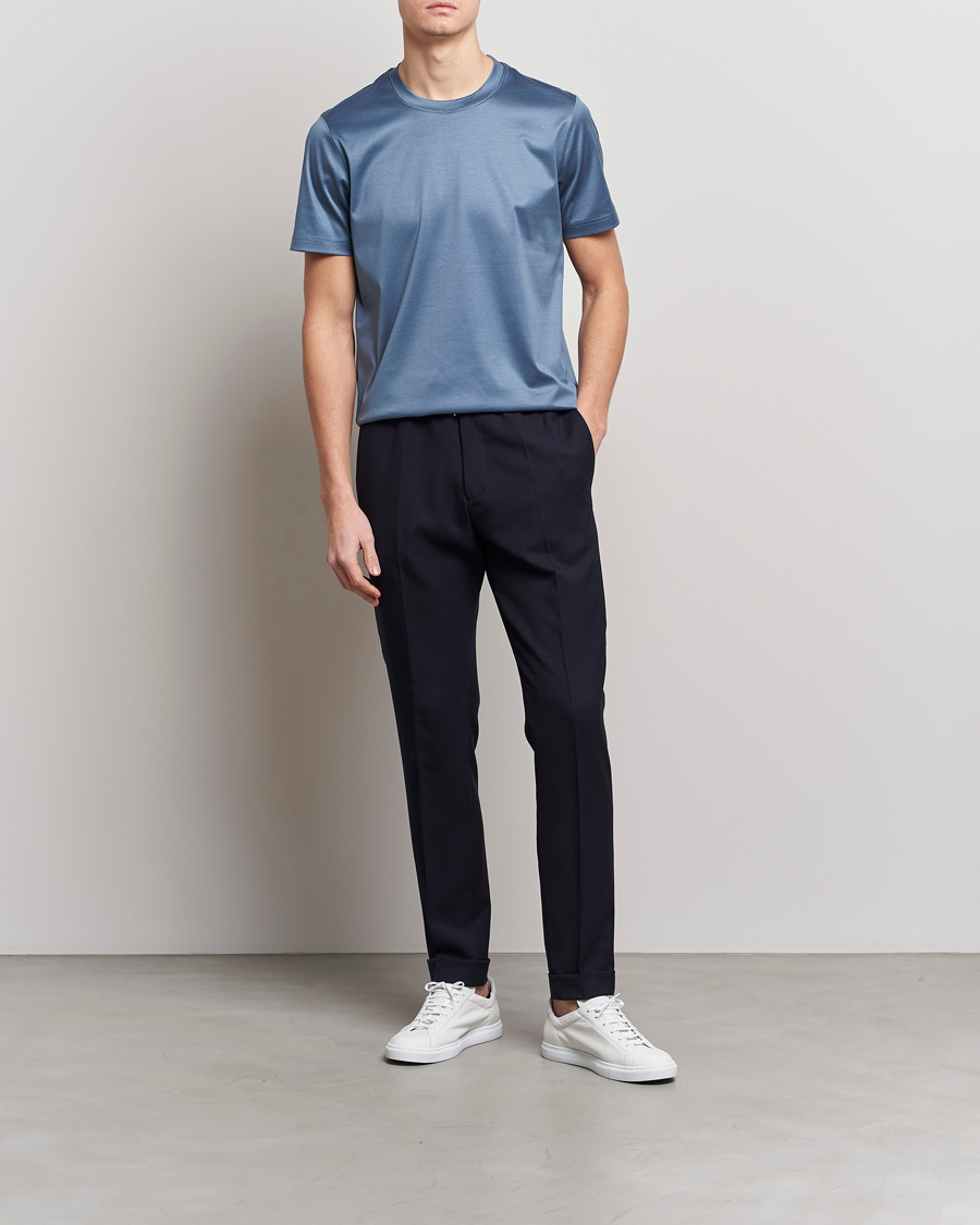 Herr | T-Shirts | Eton | Filo Di Scozia T-Shirt Gray