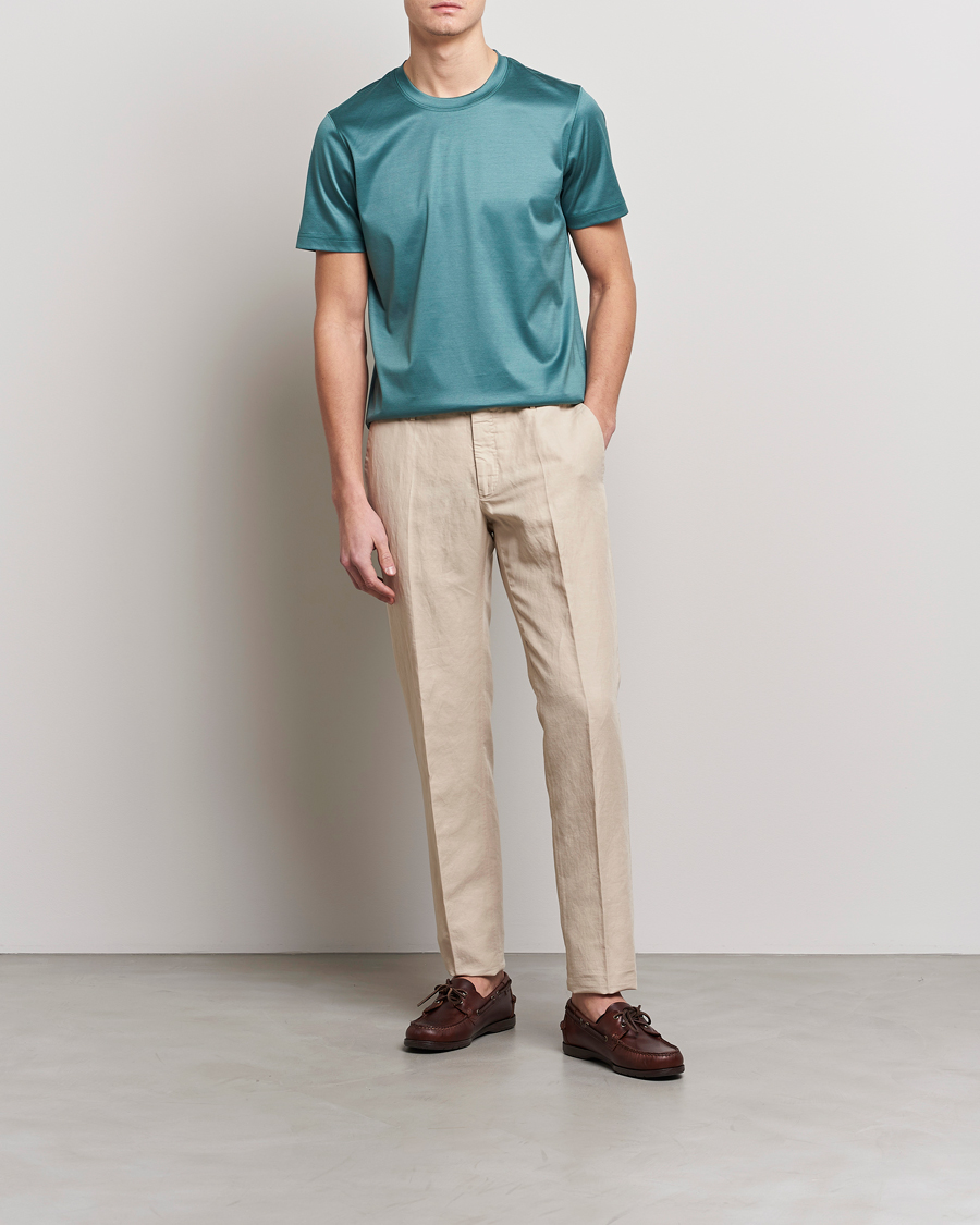 Herr | T-Shirts | Eton | Filo Di Scozia T-Shirt Green