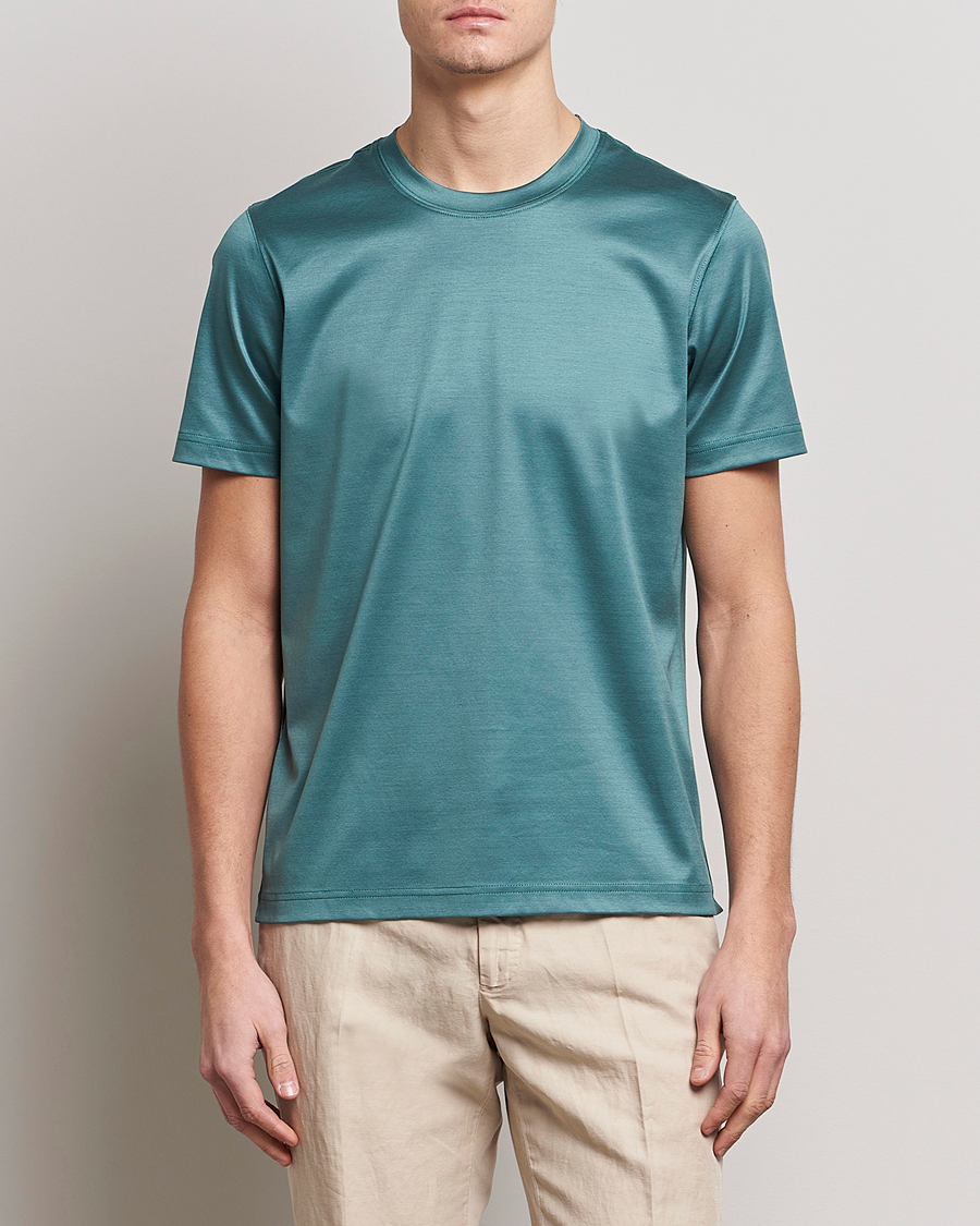 Herr | T-Shirts | Eton | Filo Di Scozia T-Shirt Green
