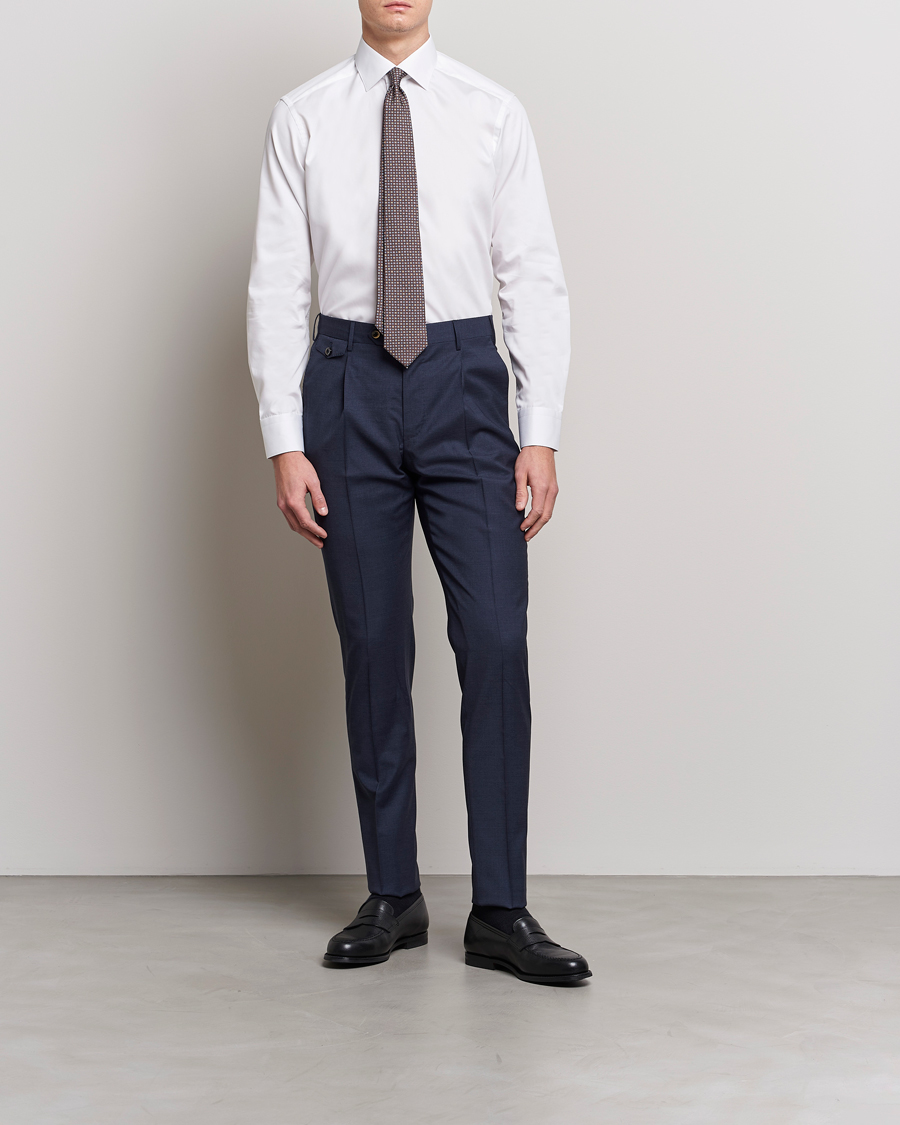Herr | Skjortor | Eton | Fine Pique Shirt White