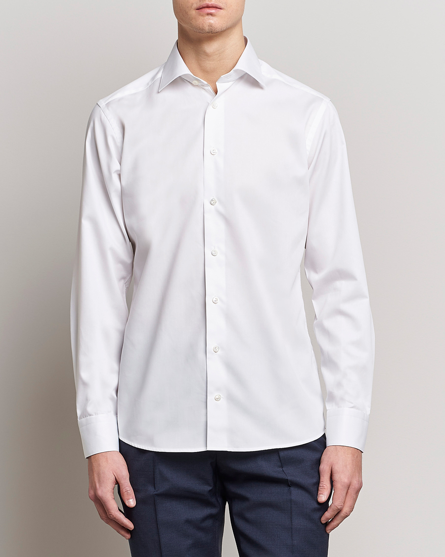 Herr |  | Eton | Fine Pique Shirt White