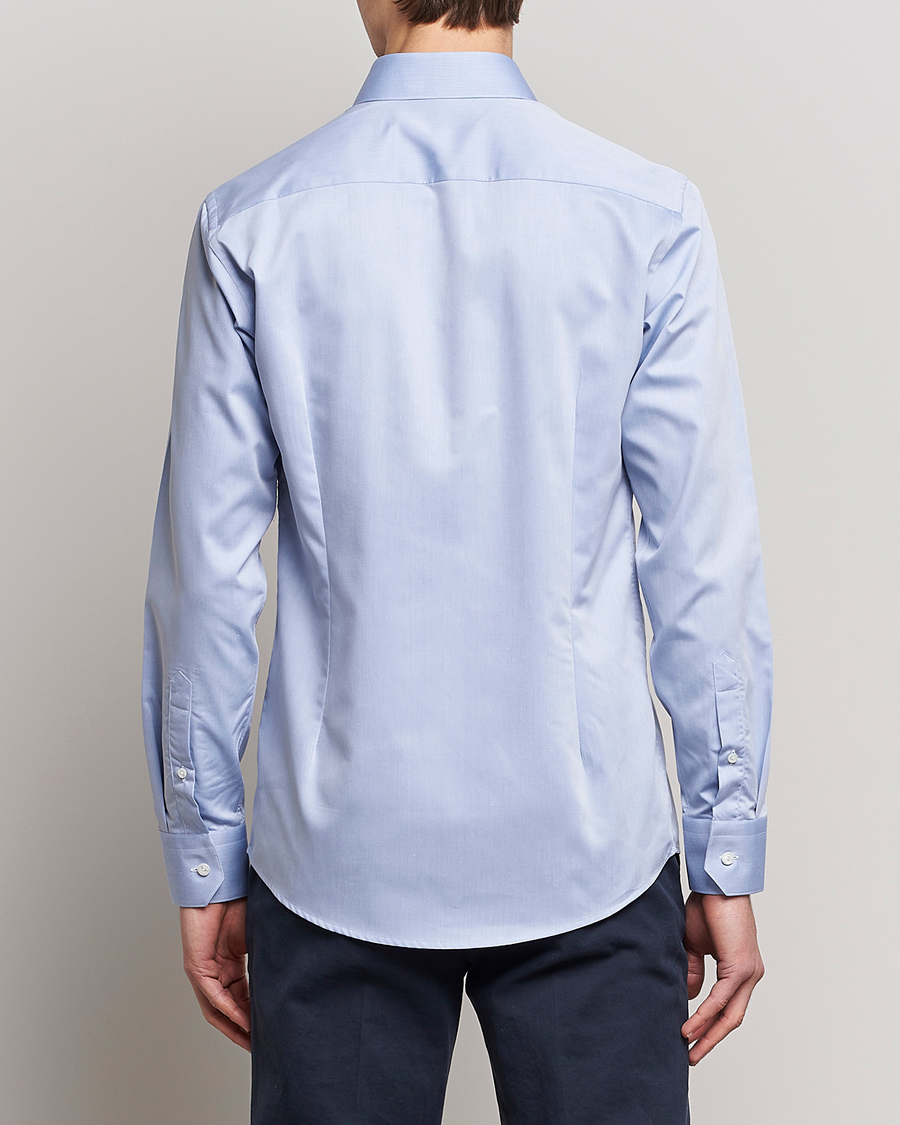 Herr | Skjortor | Eton | Fine Pique Shirt Light blue