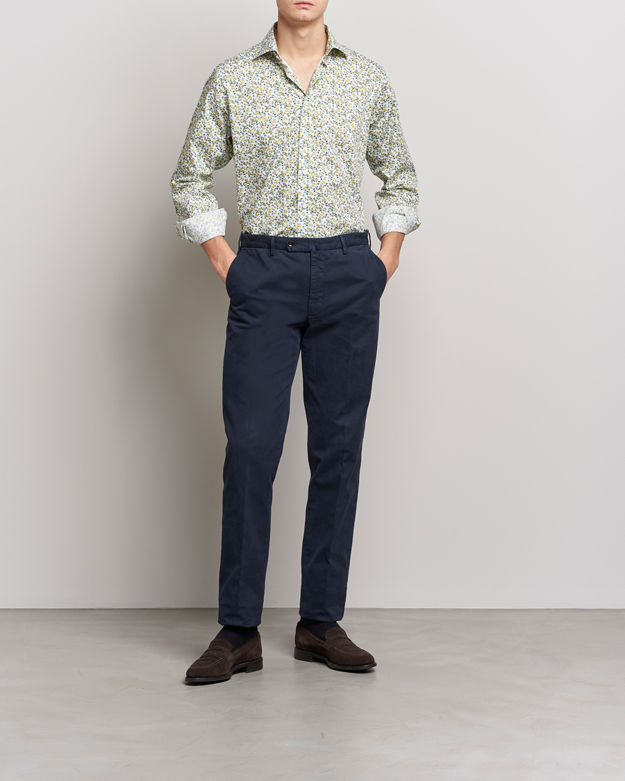 Herr | Skjortor | Eton | Signature Twill Contemporary Fit Shirt Lemon Print