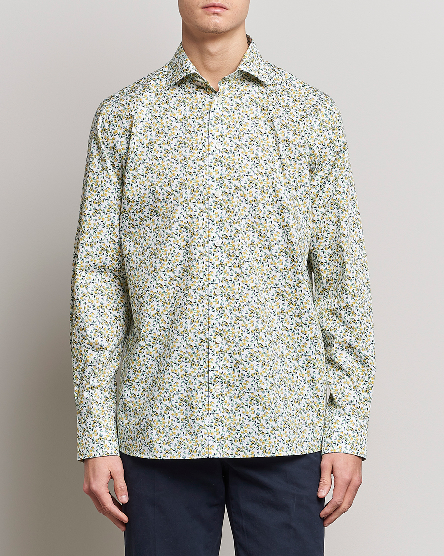 Herr | Eton | Eton | Signature Twill Contemporary Fit Shirt Lemon Print