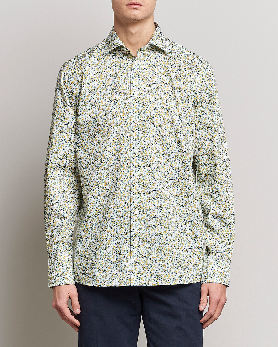 Herr | Skjortor | Eton | Signature Twill Contemporary Fit Shirt Lemon Print