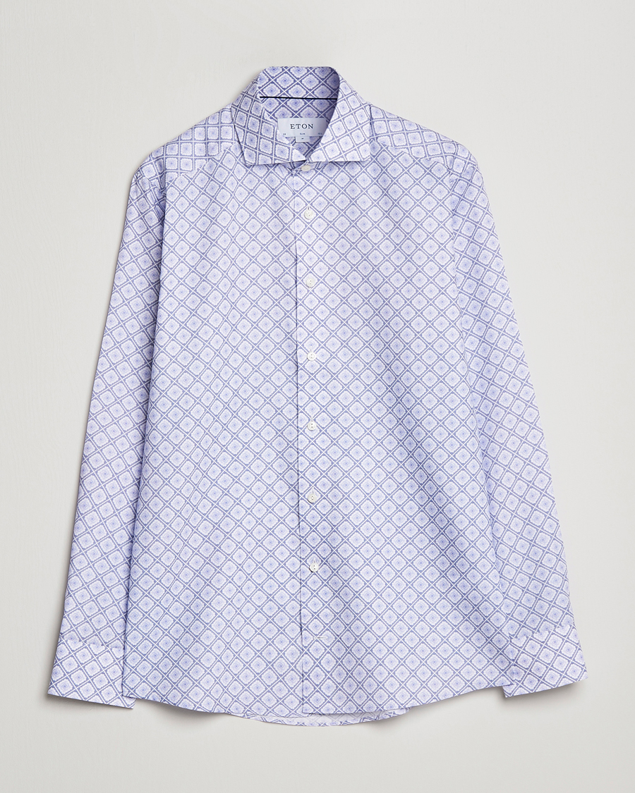 Herr | Skjortor | Eton | Medallon Twill Shirt Mid Blue
