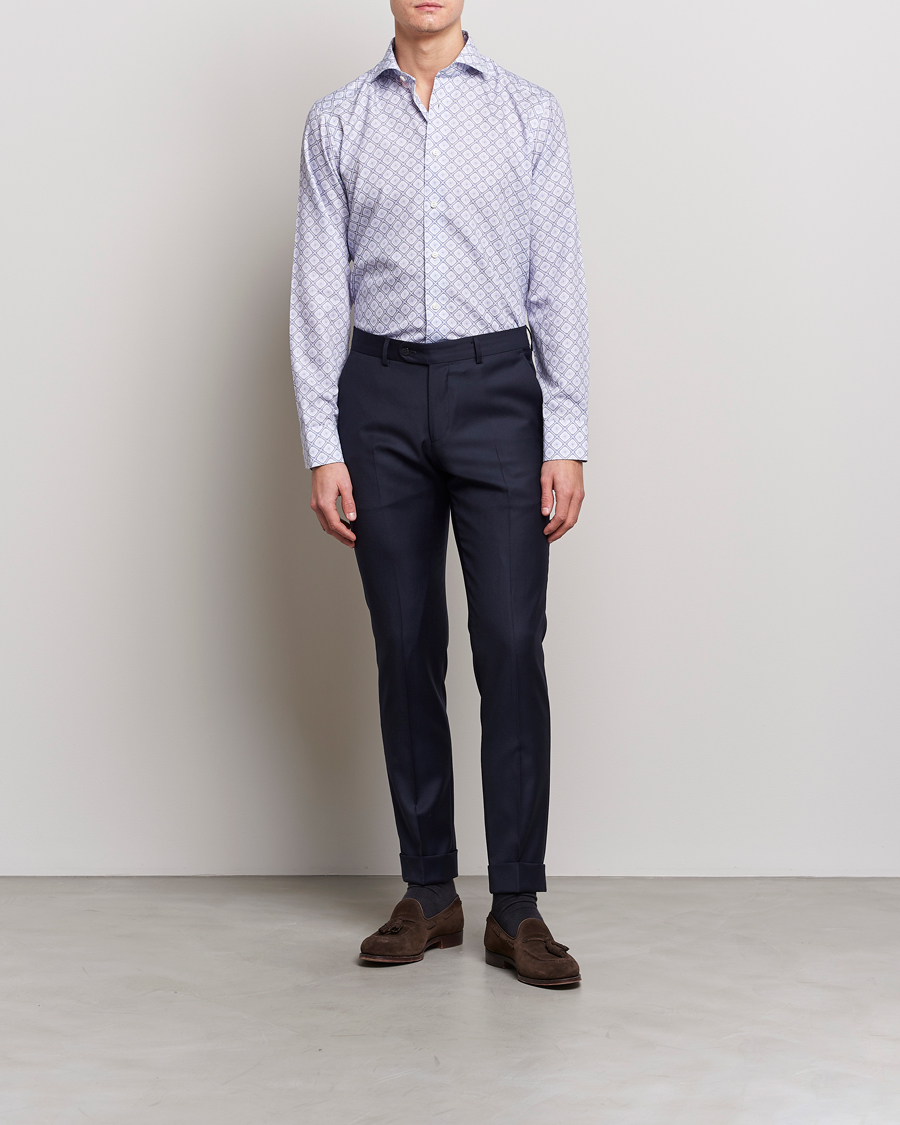 Herr | Skjortor | Eton | Medallon Twill Shirt Mid Blue