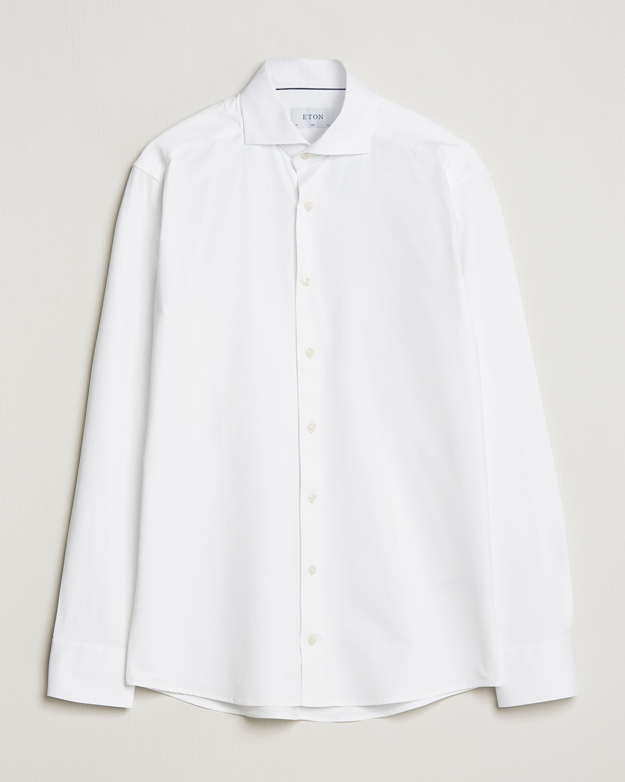 Herr | Skjortor | Eton | Slim Fit Four Way Stretch Shirt White
