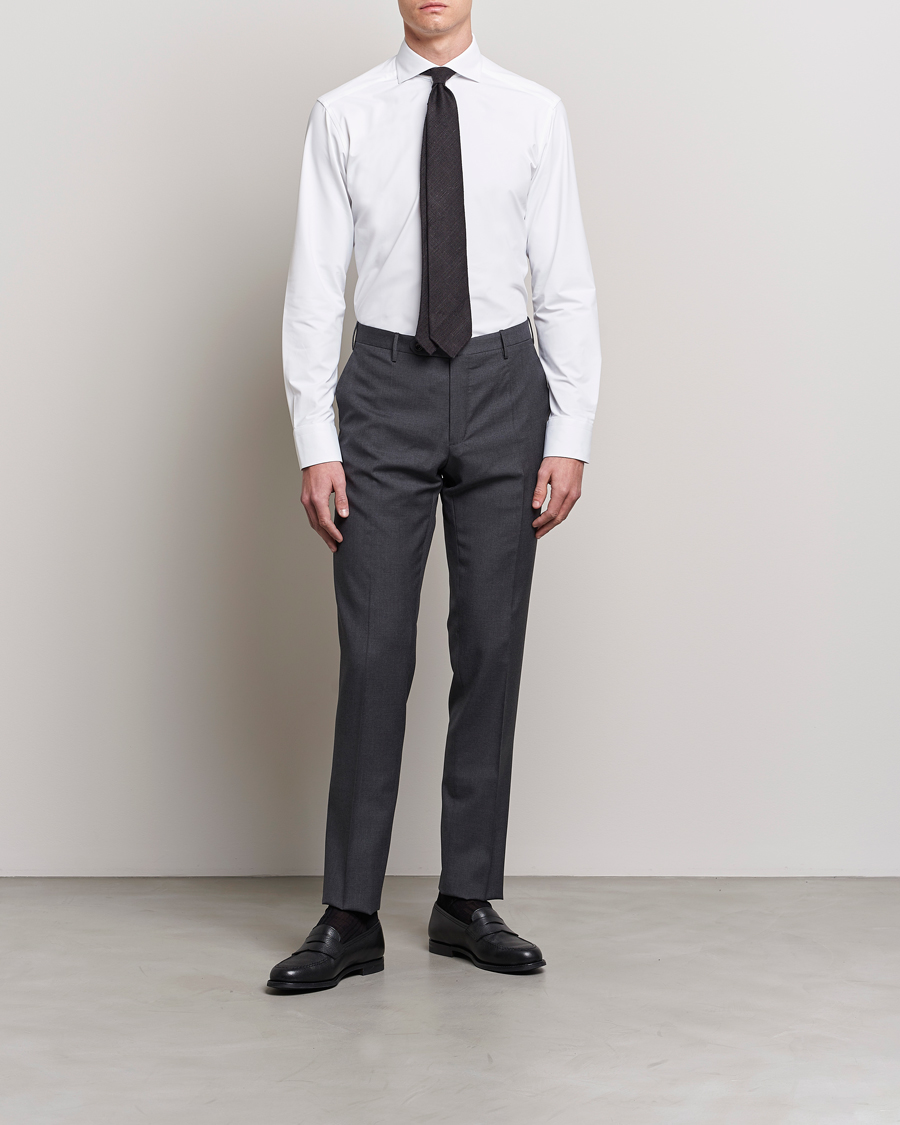 Herr | Skjortor | Eton | Slim Fit Four Way Stretch Shirt White