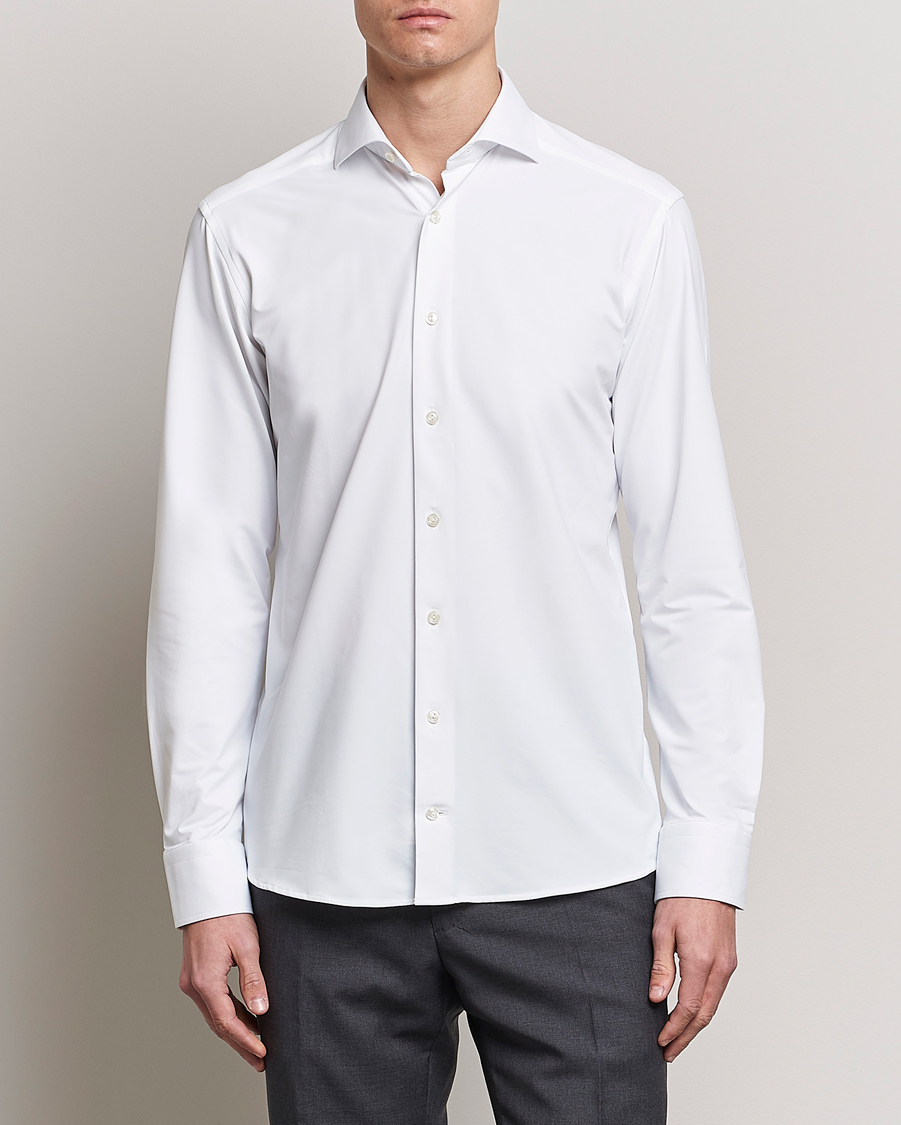 Herr | Skjortor | Eton | Slim Fit Four Way Stretch Shirt White