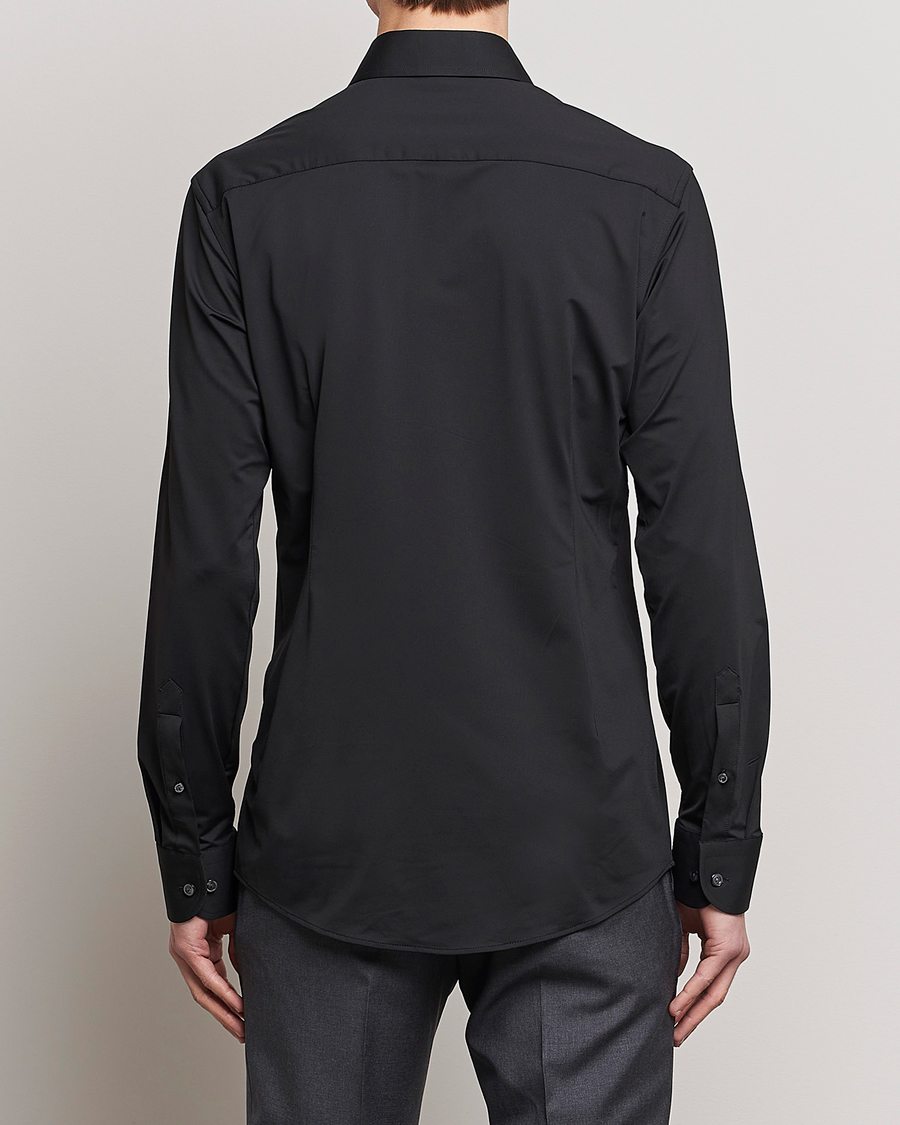 Herr | Skjortor | Eton | Slim Fit Four Way Stretch Shirt Black
