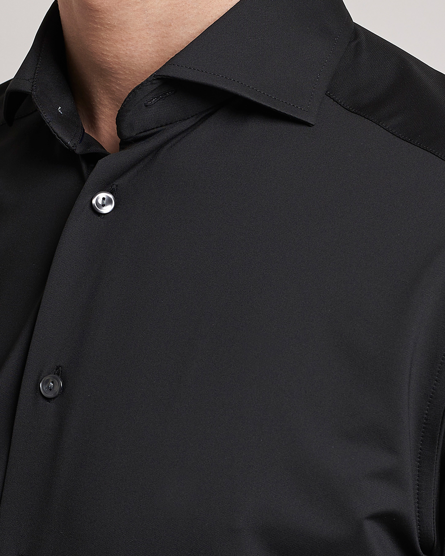 Herr | Skjortor | Eton | Slim Fit Four Way Stretch Shirt Black