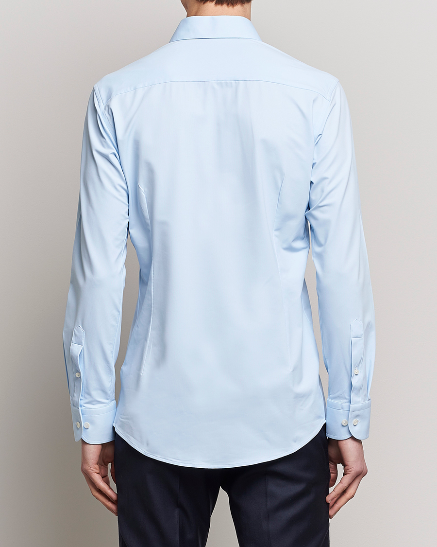 Herr | Skjortor | Eton | Slim Fit Four Way Stretch Shirt Light Blue