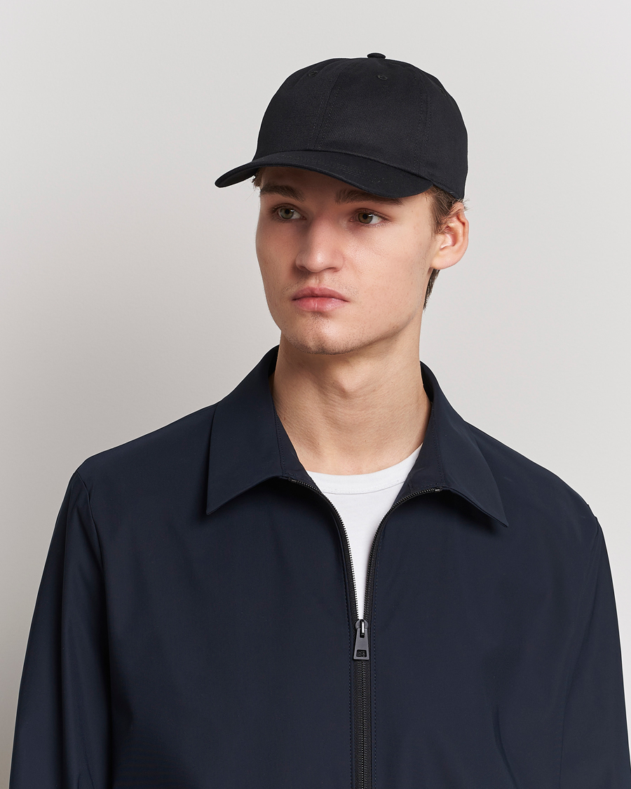 Herr | Eton Cotton Baseball Cap Black | Eton | Cotton Baseball Cap Black