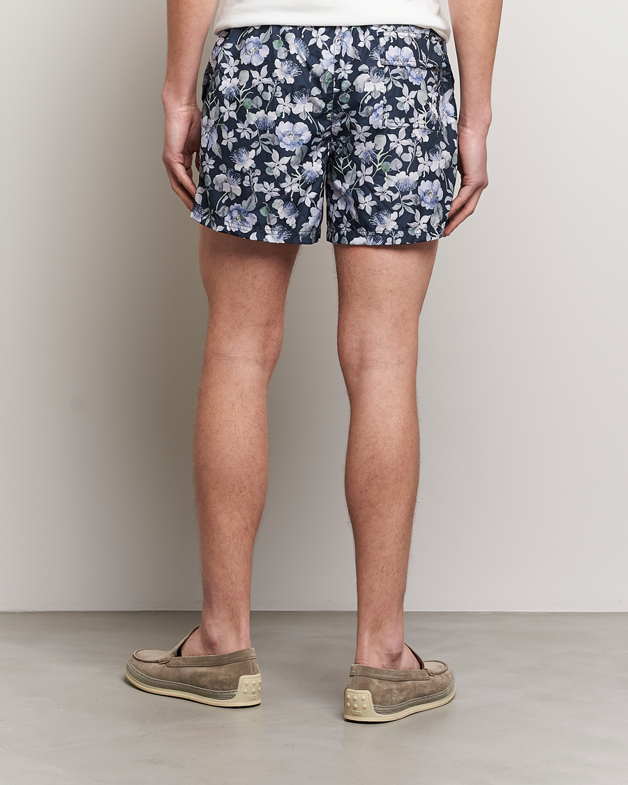 Herr | Badbyxor | Eton | Floral Swim Shorts Navy Blue