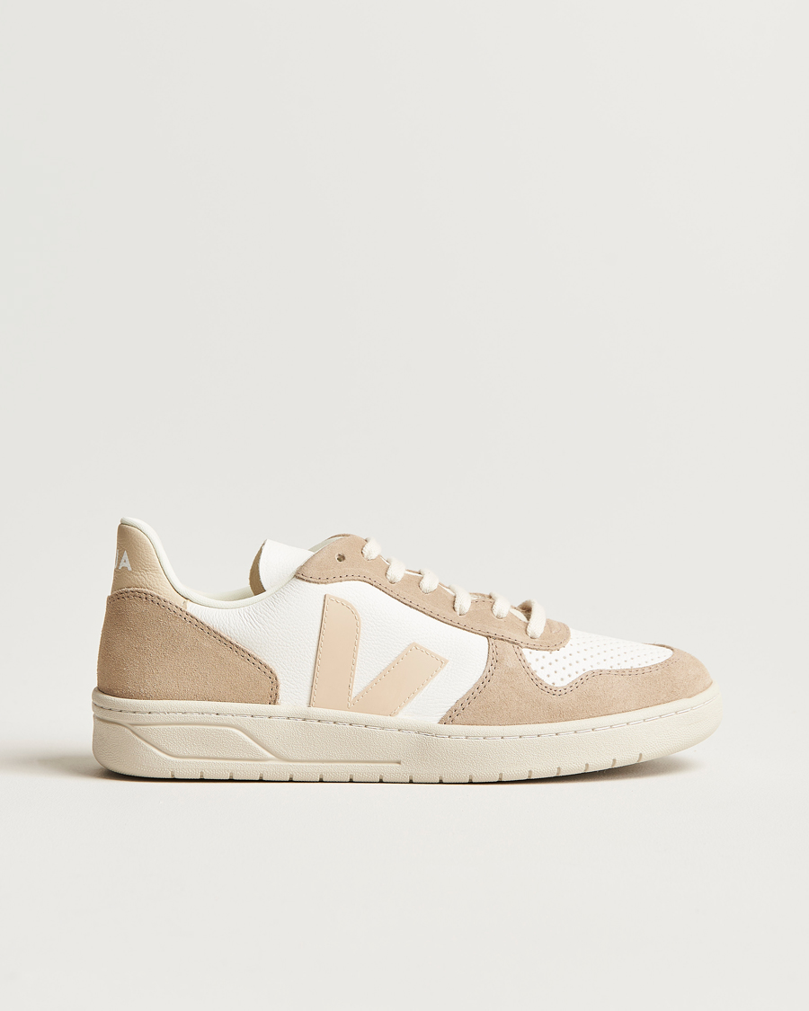 Herr | Veja V-10 Chromefree Leather Extra White/Sable Sahara | Veja | V-10 Chromefree Leather Extra White/Sable Sahara