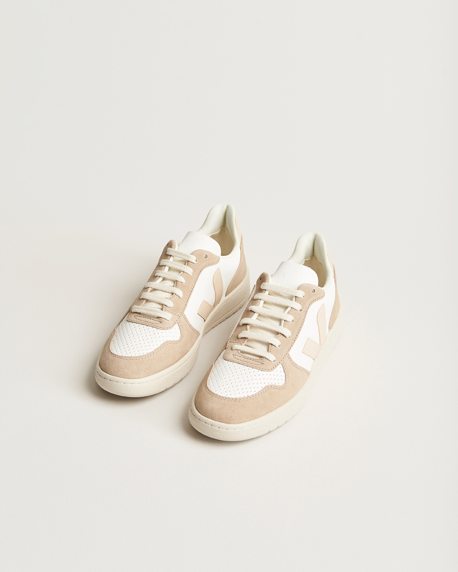 Herr | Veja V-10 Chromefree Leather Extra White/Sable Sahara | Veja | V-10 Chromefree Leather Extra White/Sable Sahara