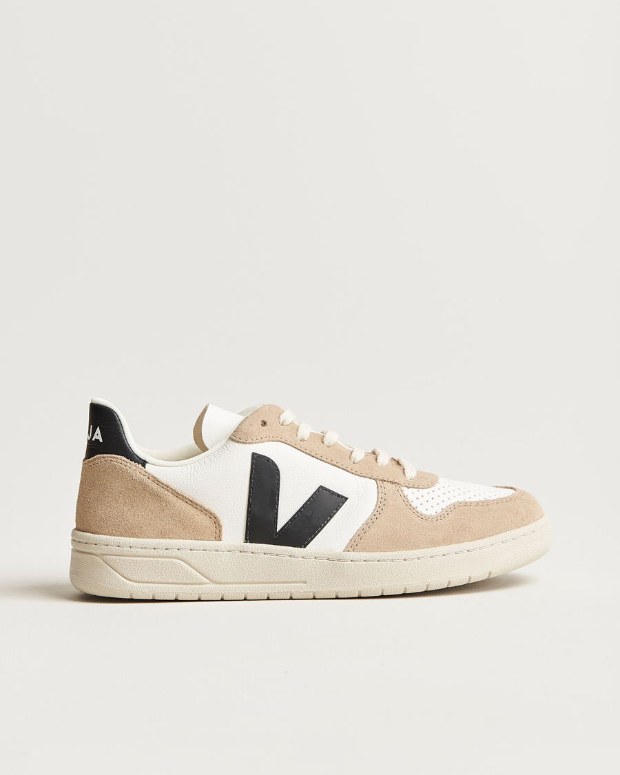 Herr | Veja V-10 Chromefree Leather Extra White/Black Sahara | Veja | V-10 Chromefree Leather Extra White/Black Sahara