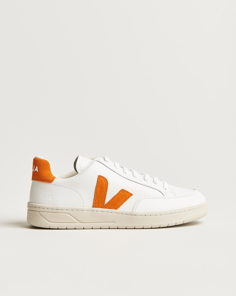 Herr | Veja V-12 Sneaker Extra White/Pumpkin | Veja | V-12 Sneaker Extra White/Pumpkin