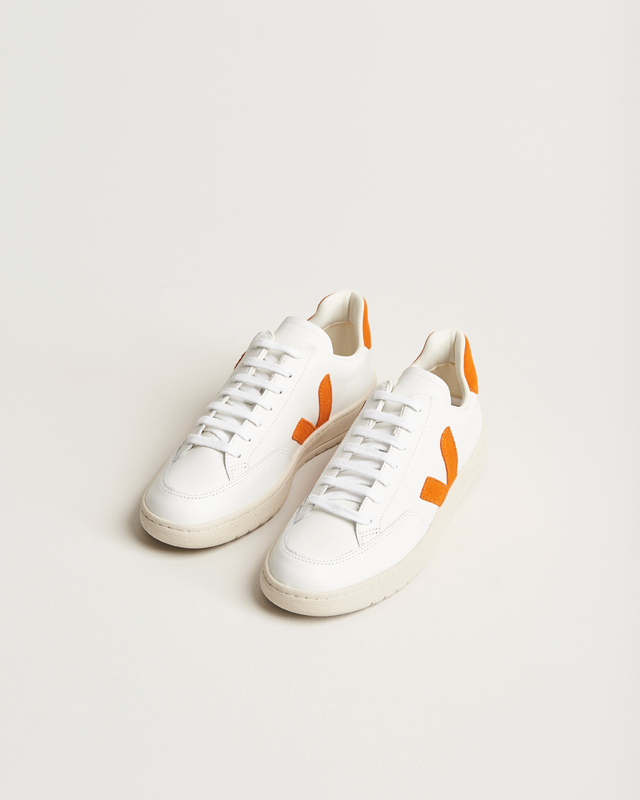 Herr | Veja V-12 Sneaker Extra White/Pumpkin | Veja | V-12 Sneaker Extra White/Pumpkin