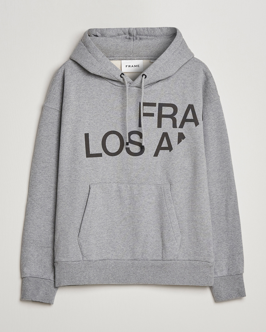 Herr | Tröjor | FRAME | Logo Hoodie Grey Melange