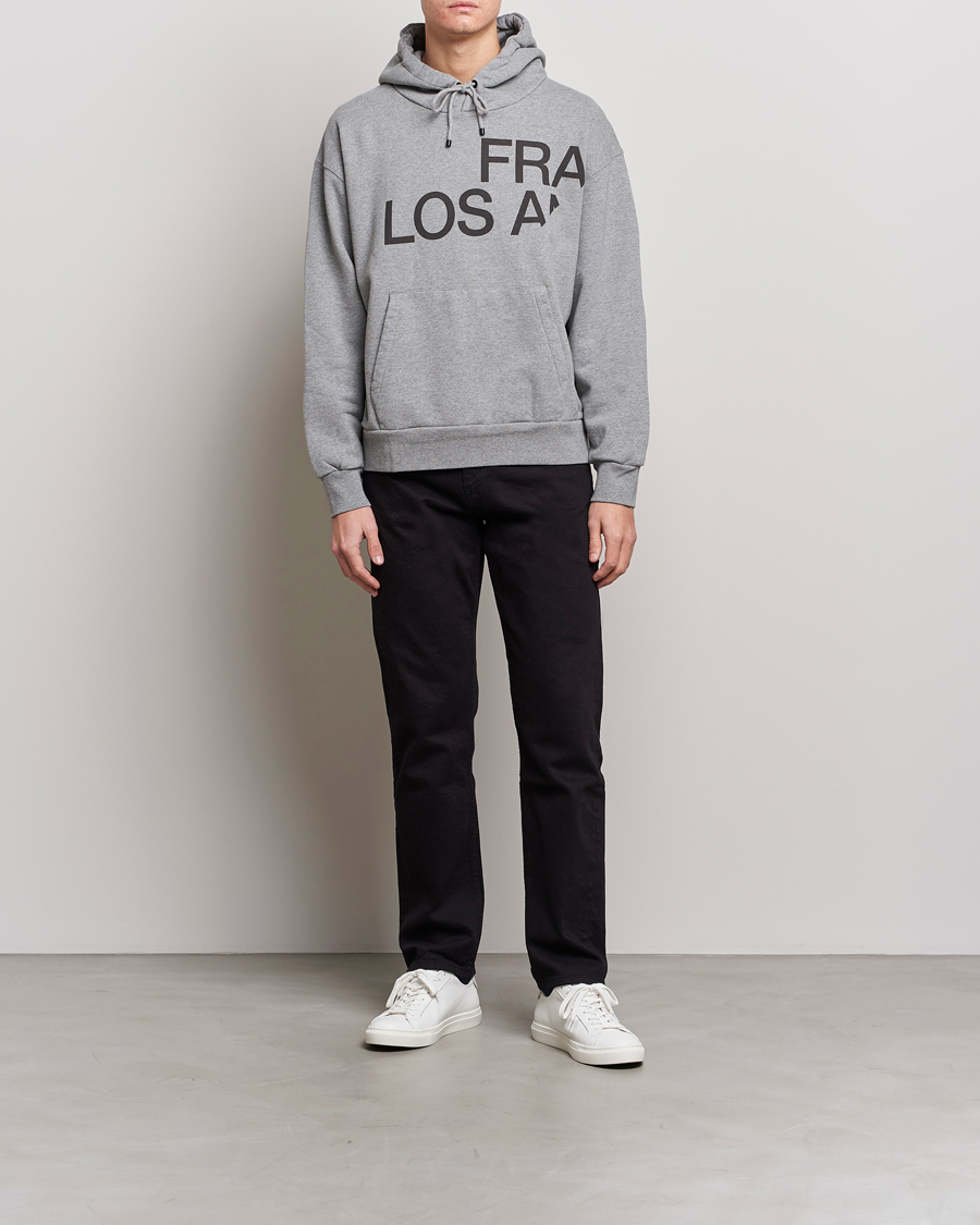 Herr | Tröjor | FRAME | Logo Hoodie Grey Melange