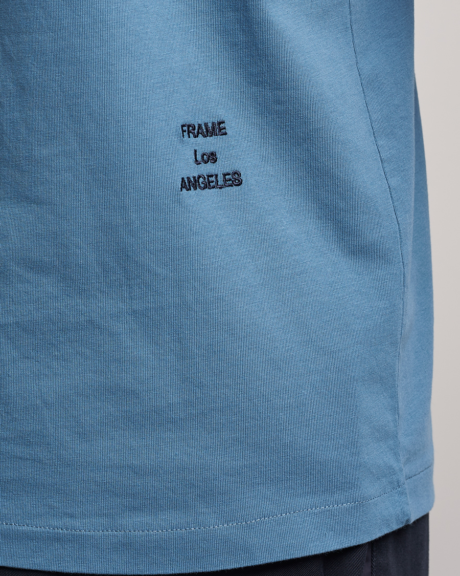 Herr | T-Shirts | FRAME | Logo T-Shirt Grey Blue