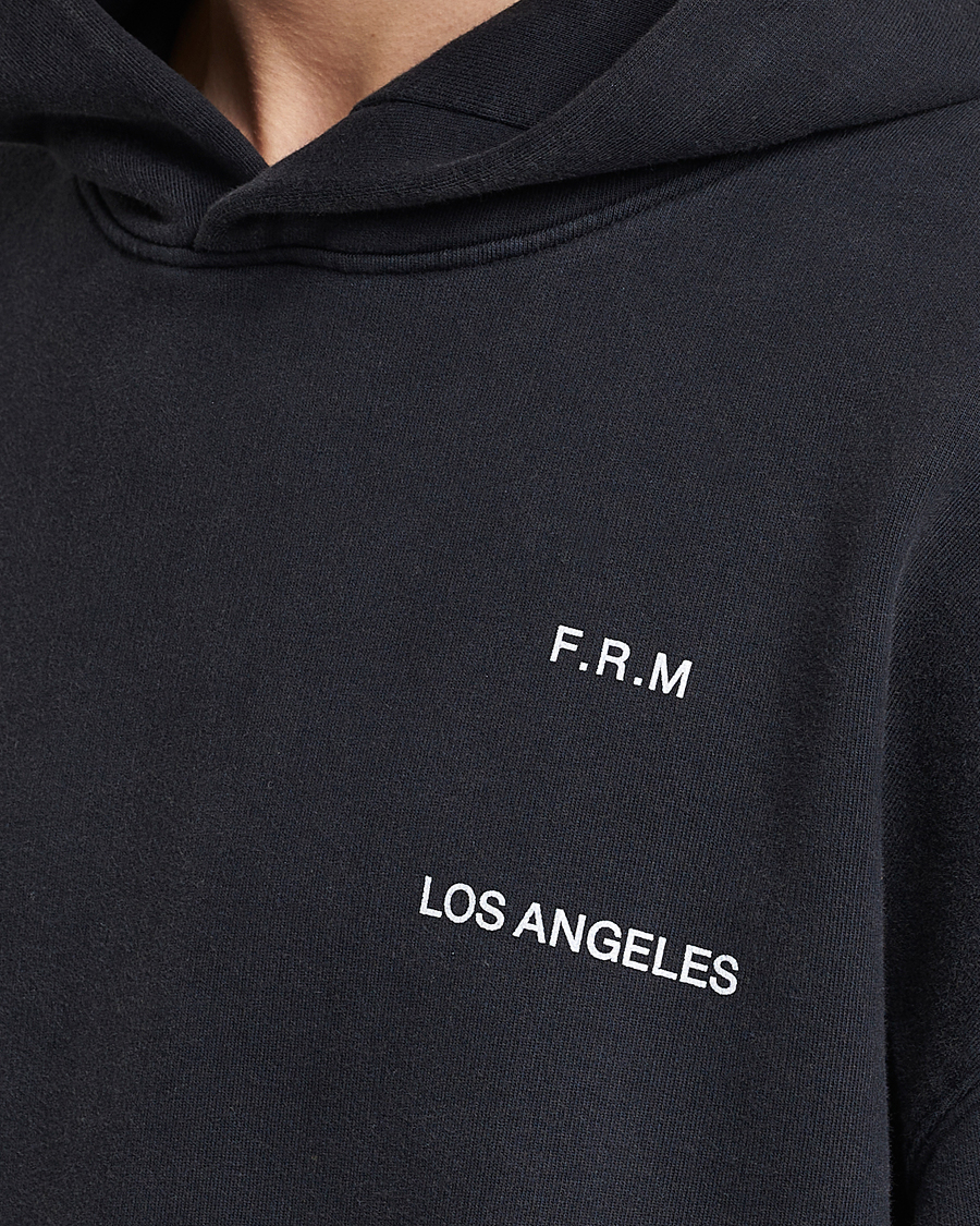 Herr | Tröjor | FRAME | Faded Washed Coton Hoodie Black
