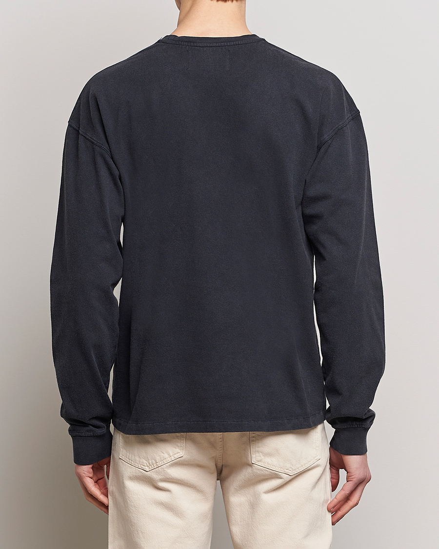 Herr | T-Shirts | FRAME | Washed Long Sleeve T-Shirt Black
