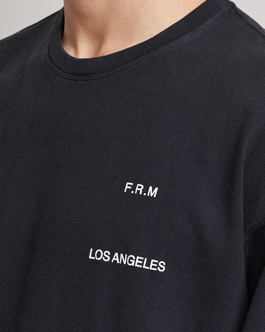 Herr | T-Shirts | FRAME | Washed Long Sleeve T-Shirt Black