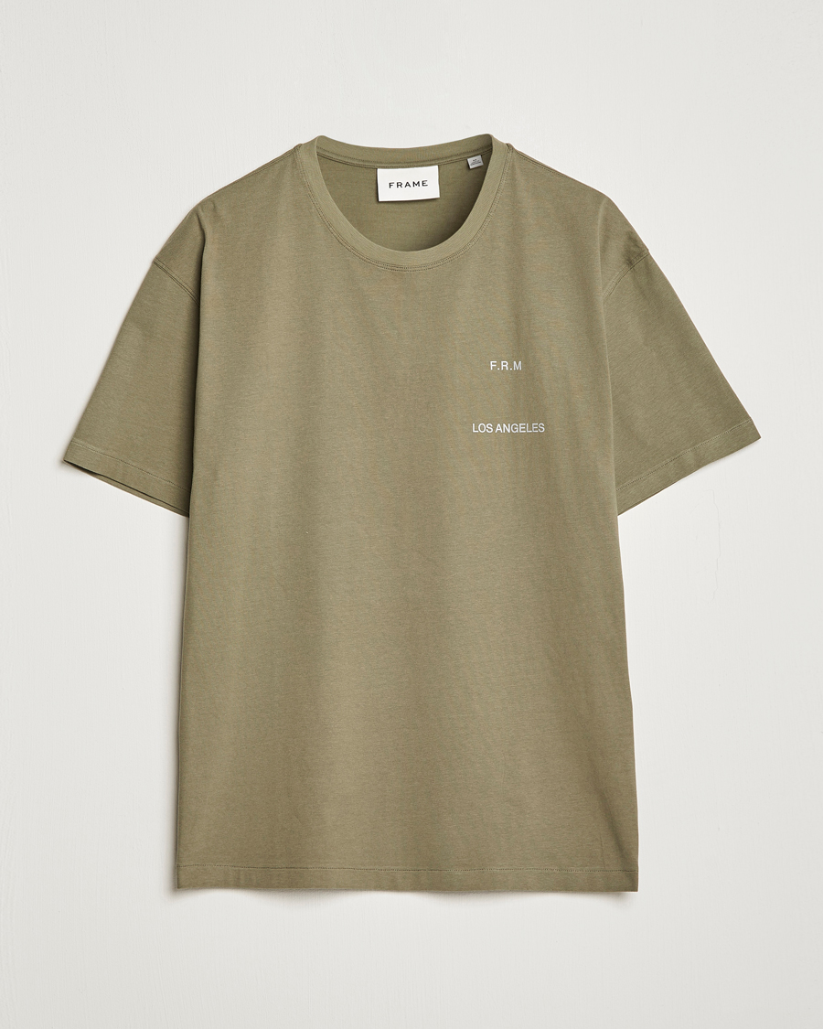 Herr | T-Shirts | FRAME | Logo Print T-Shirt Old Green