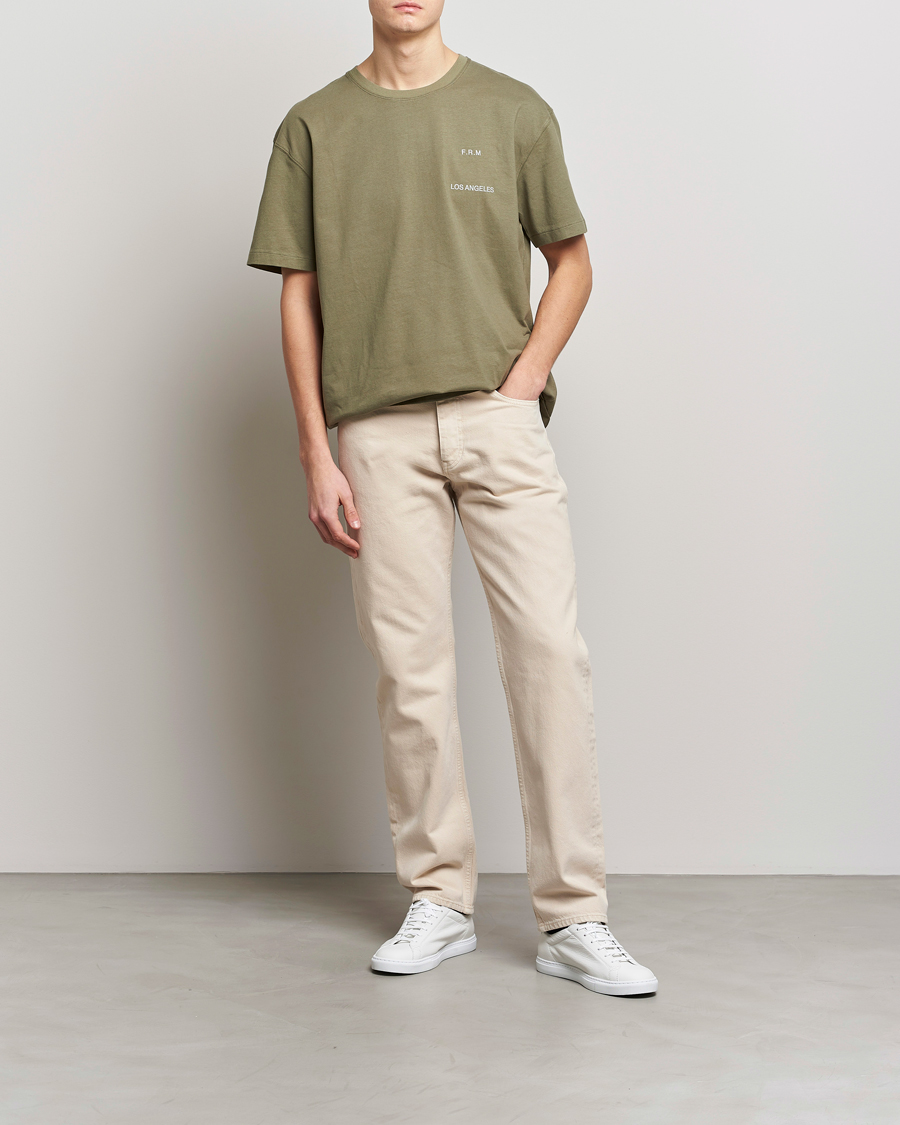 Herr | T-Shirts | FRAME | Logo Print T-Shirt Old Green