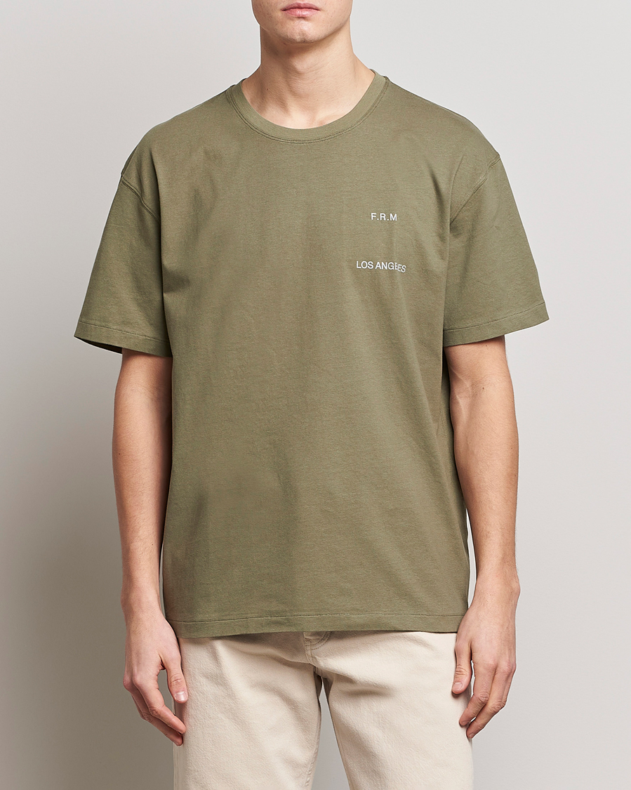 Herr | T-Shirts | FRAME | Logo Print T-Shirt Old Green