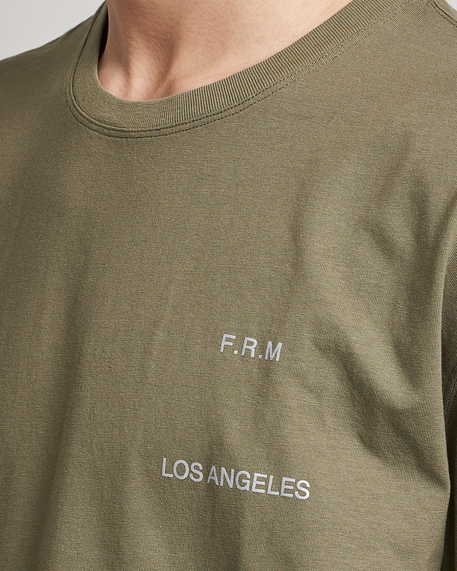 Herr | T-Shirts | FRAME | Logo Print T-Shirt Old Green