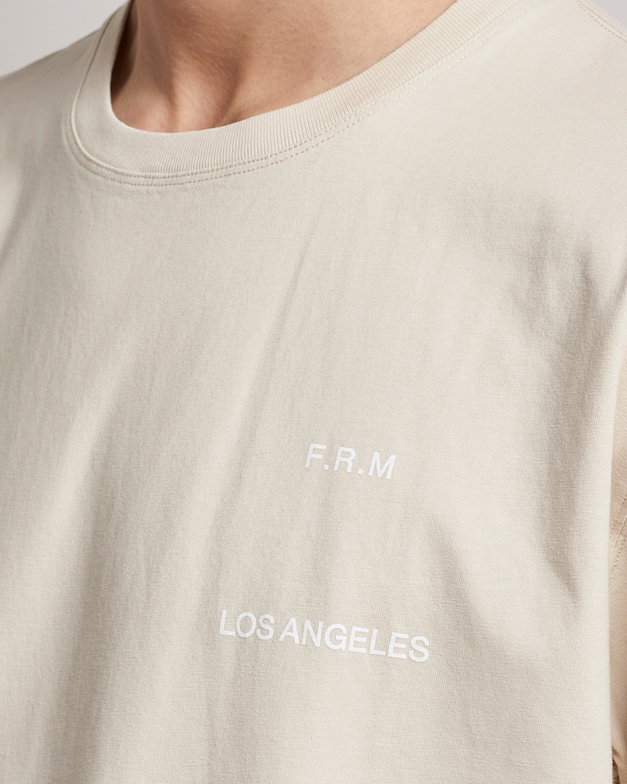 Herr | T-Shirts | FRAME | Logo Print T-Shirt White Beige