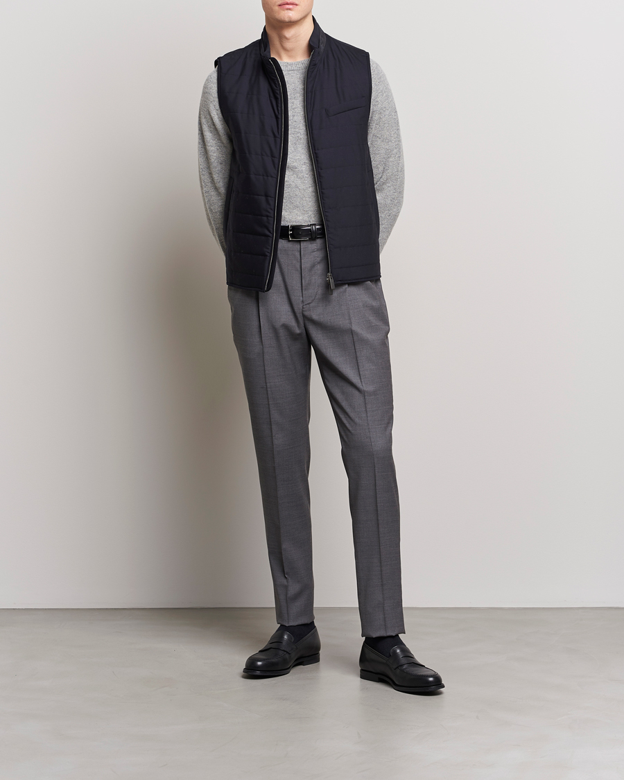 Herr | Västar | Canali | Impeccabile Padded Gilet Navy