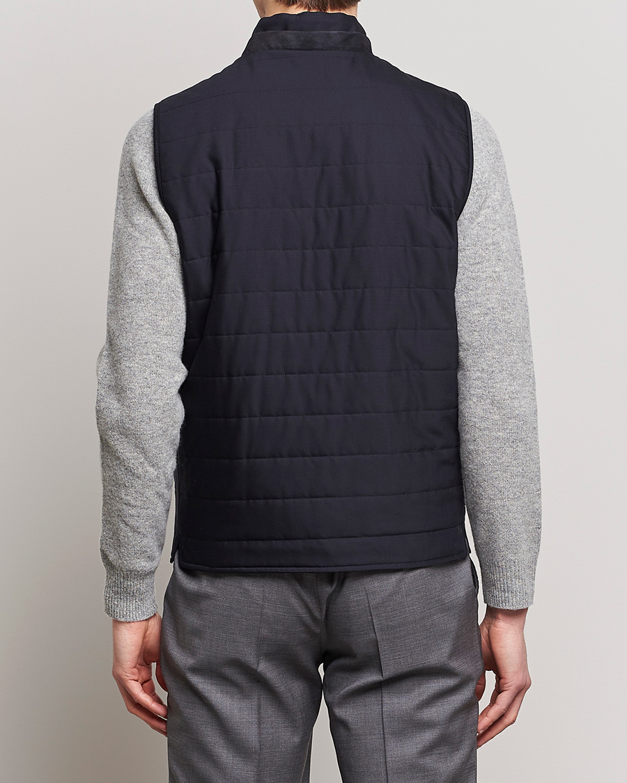 Herr | Västar | Canali | Impeccabile Padded Gilet Navy