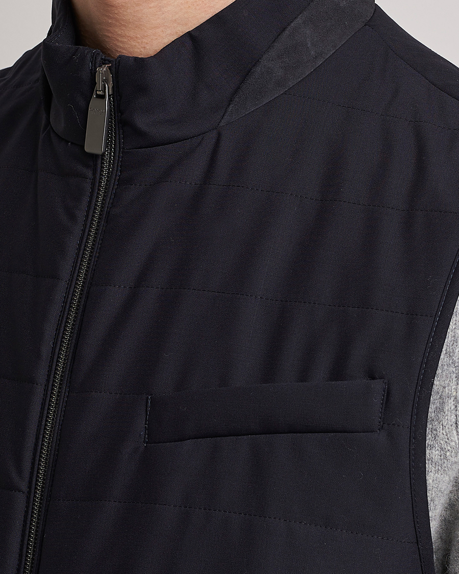 Herr | Västar | Canali | Impeccabile Padded Gilet Navy