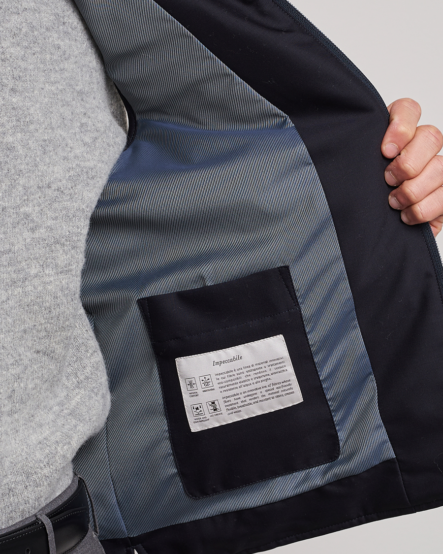 Herr | Västar | Canali | Impeccabile Padded Gilet Navy