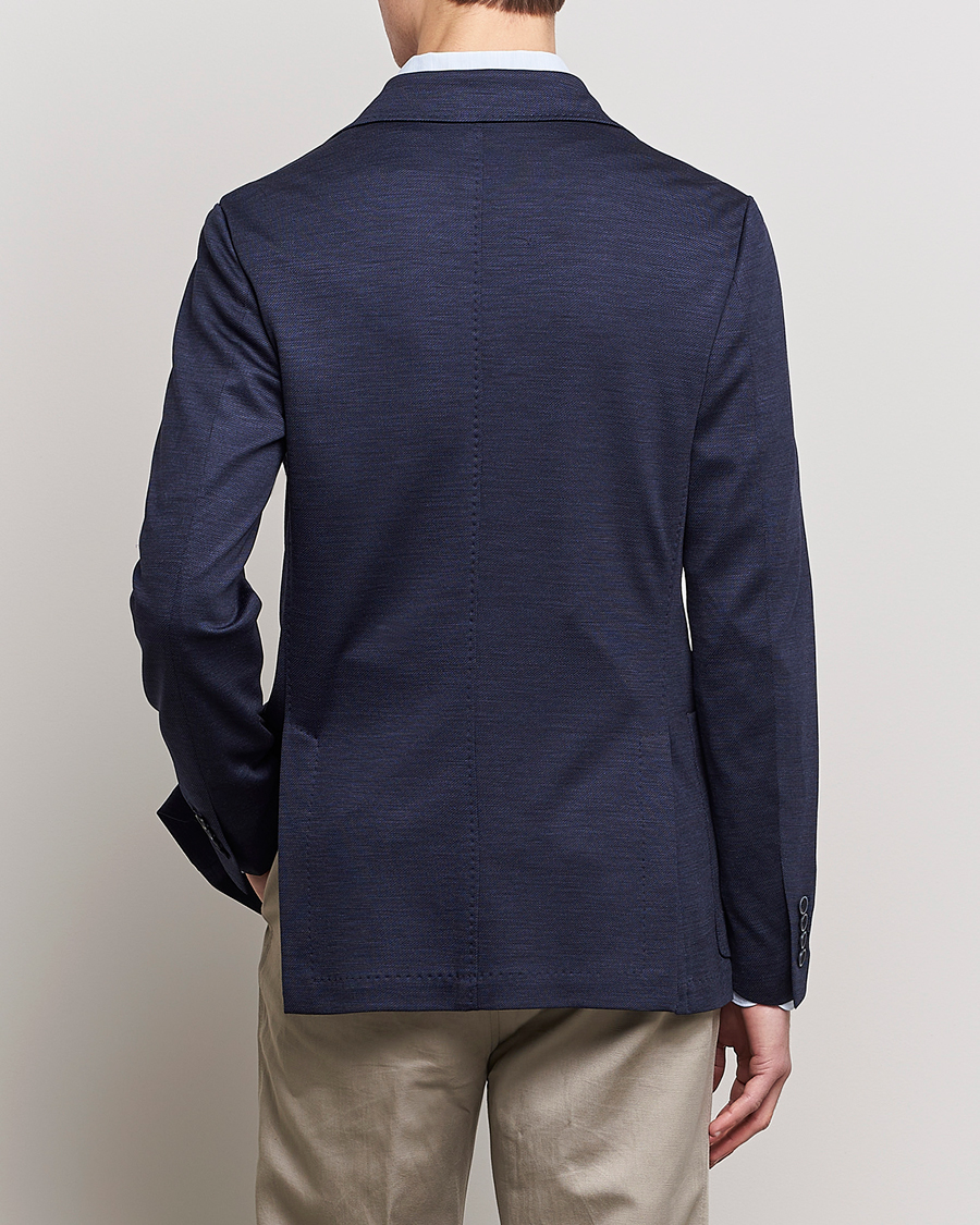 Herr | Kavajer | Canali | Wool Jersey Blazer Navy